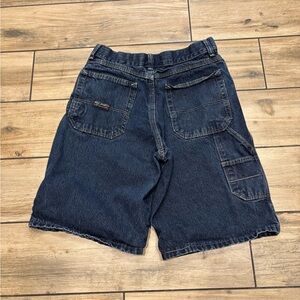 Y2K Wrangler Carpenter Dark Wash Jorts Size 27W 11 Inch Inseam
